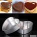 Kslong 6 Inch Heart Shaped Removable Bottom Thicken Aluminum Alloy Chocolate Cake Pan Baking Mould (Silver) - B075P2CRW2